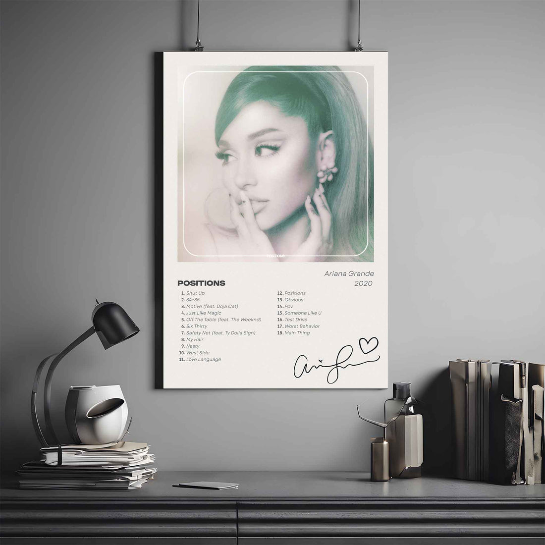 ARAINA GRANDE POSITIONS ALBUM POSTER