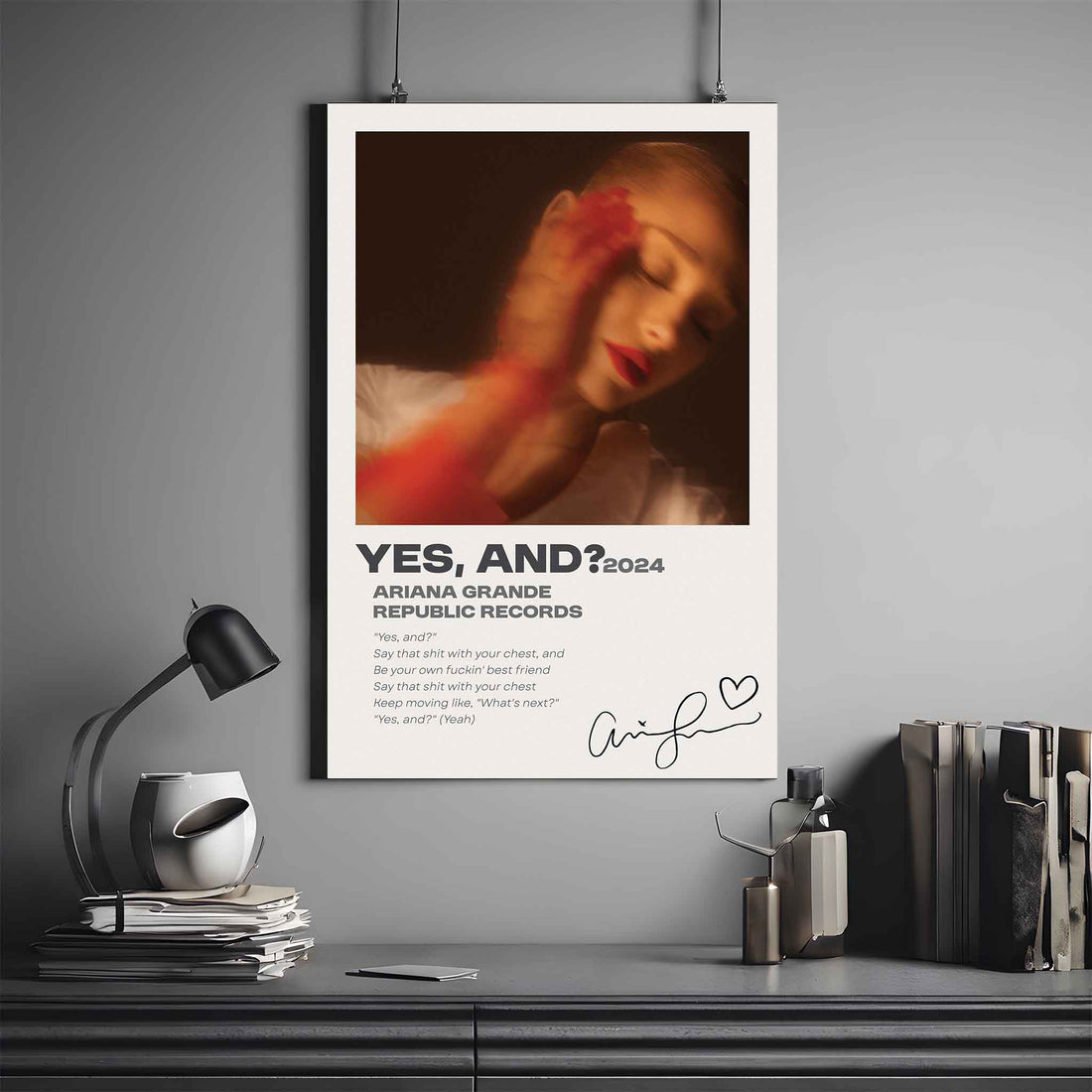 ARAINA GRANDE YES, AND? ALBUM POSTER