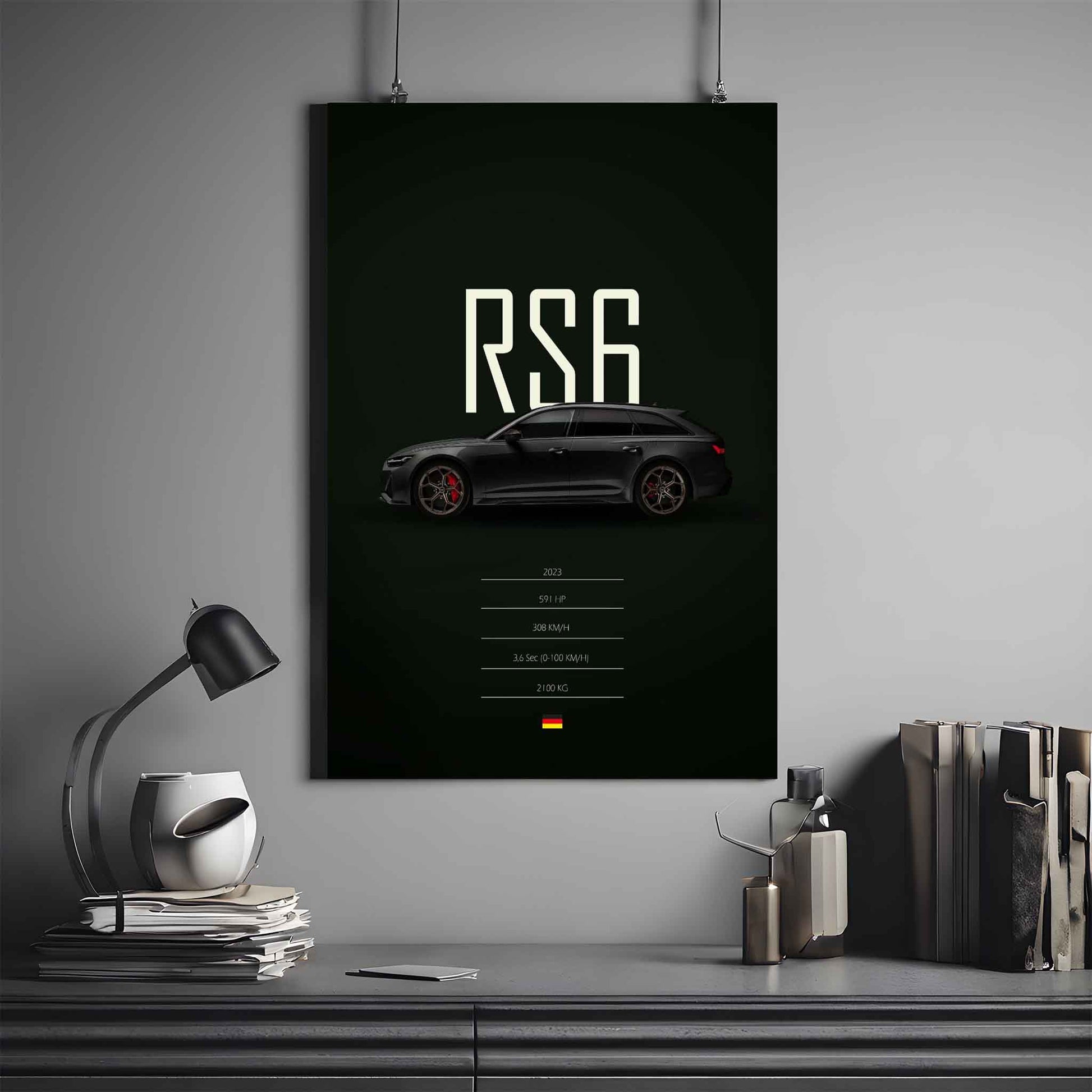 Audi RS6 Poster | Audi Poster | Automotive Poster 