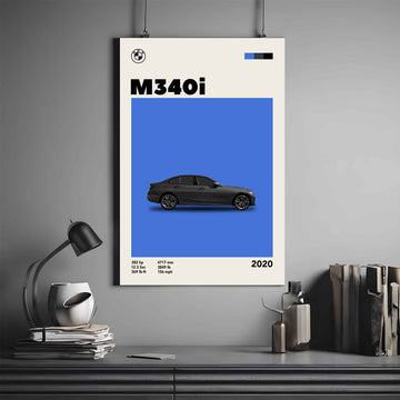 BMW Poster | BMW M340i Poster | Car Poster 