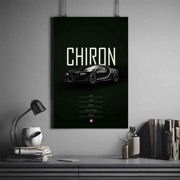 Bugatti Chiron Poster | Bugatti Poster | Automotive Poster