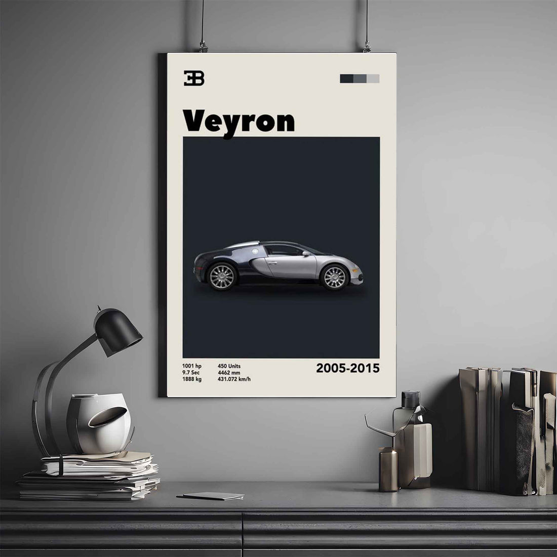 Bugatti Veyron Poster | Automotive Poster | Car Poster