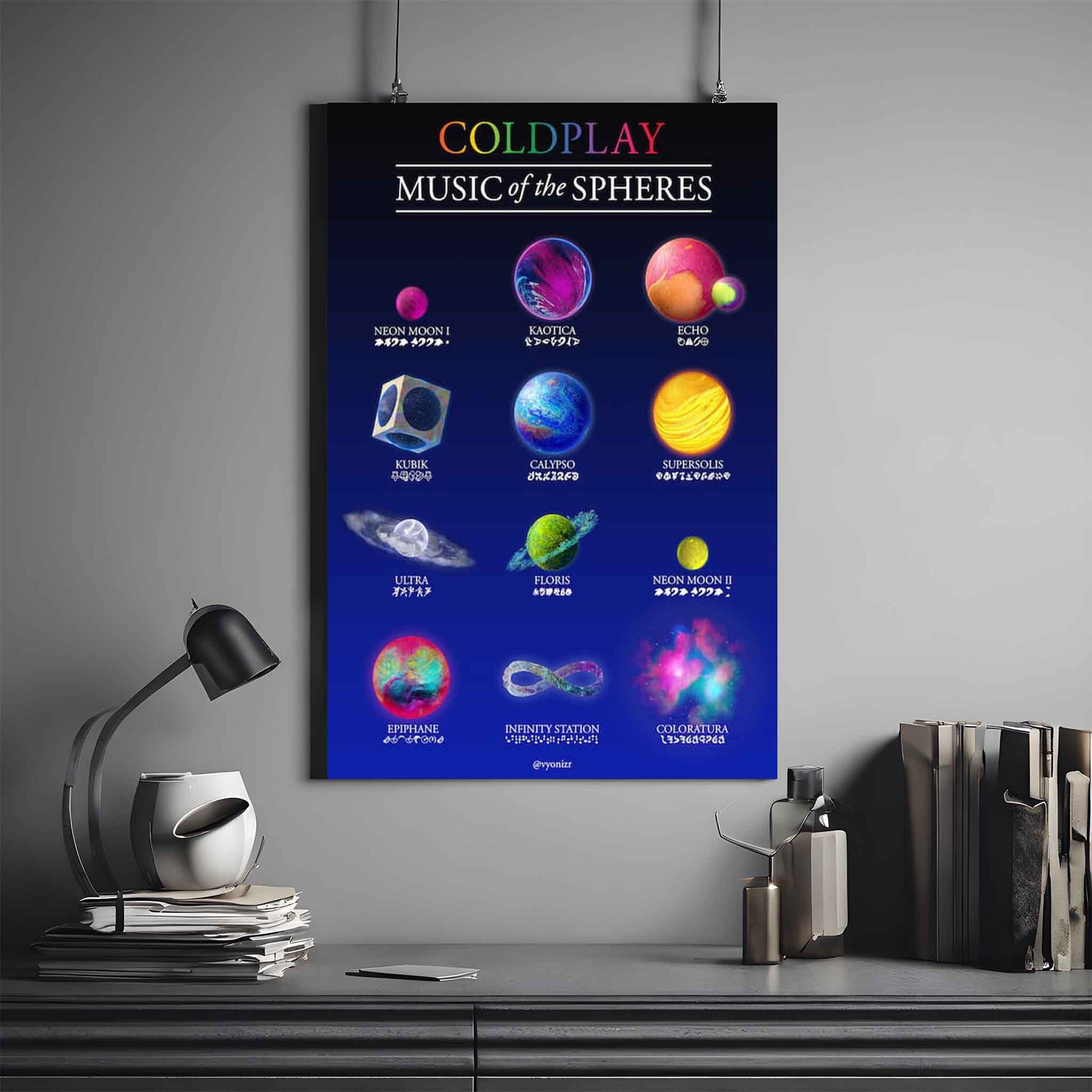 COLDPLAY MUSIC OF THE SPHERES POSTER