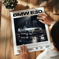 Classic BMW E30 M3 Poster - Premium Wall Art with Free Shipping & Cash on Delivery | Classic Car Poster Collection