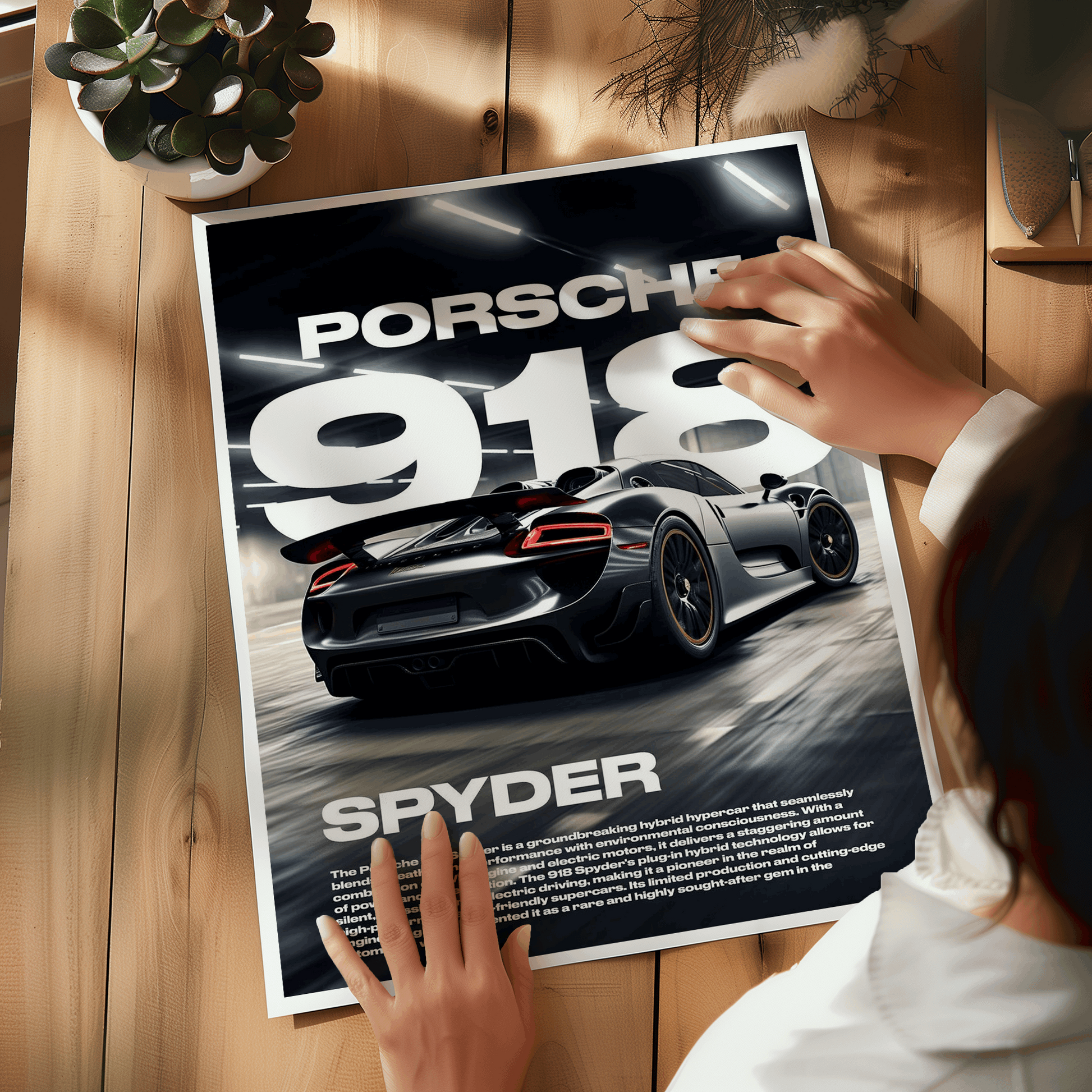 Agile Porsche 918 Poster - Premium Wall Art with Free Shipping & Cash on Delivery | Hypercar Poster Collection