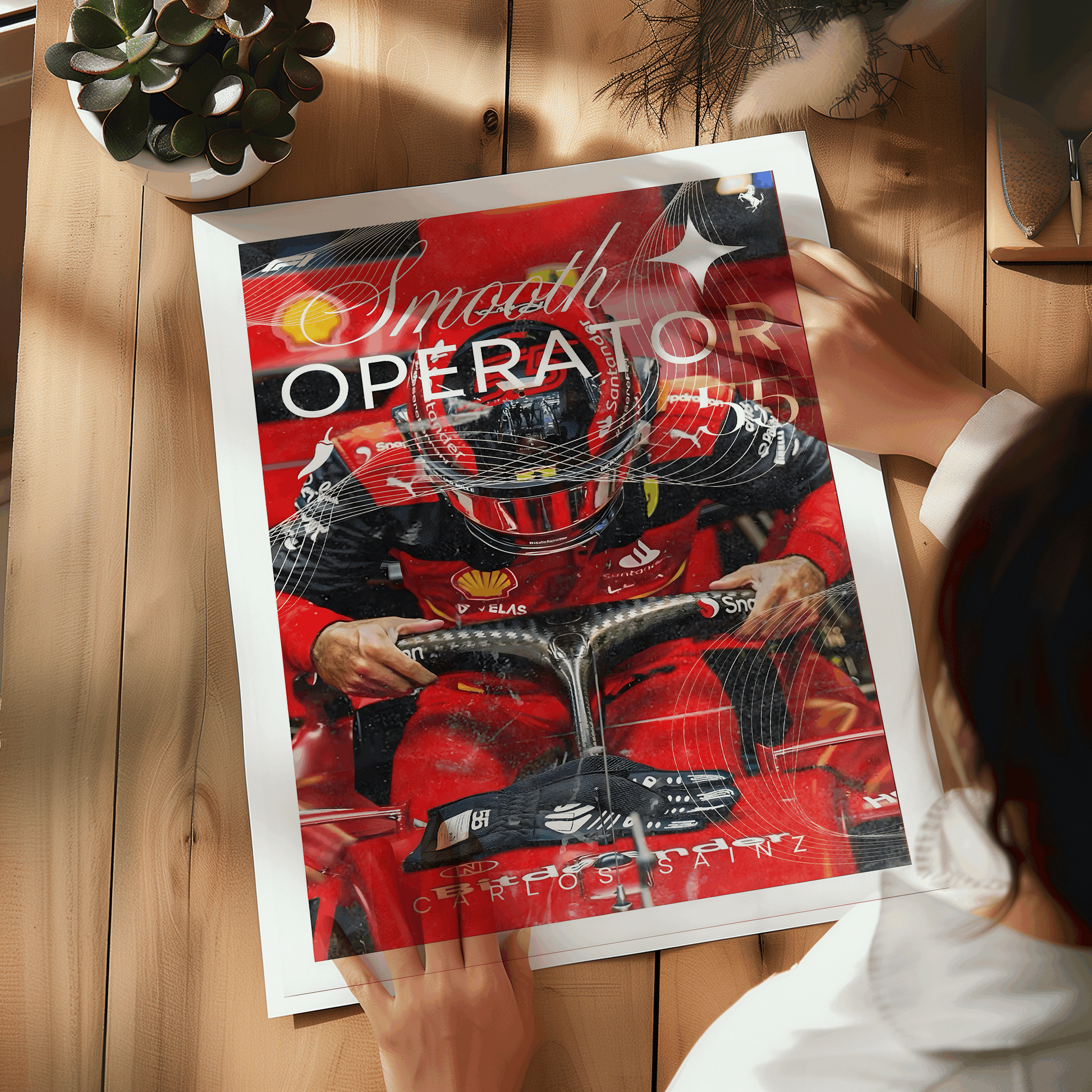 Carlos Sainz Jr. - Premium Wall Art with Free Shipping & Cash on Delivery | Formula 1 Driver Poster Collection