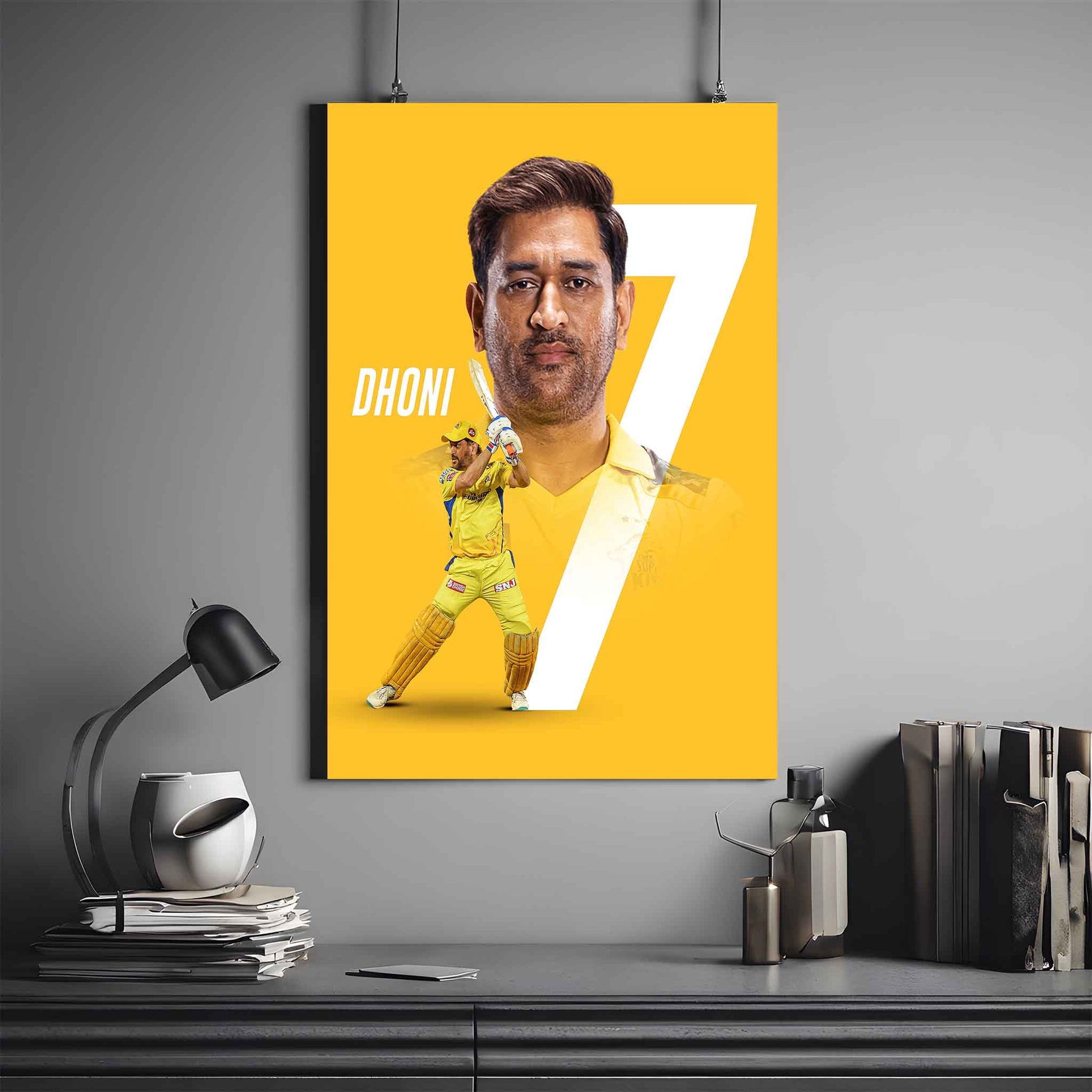 DHONI 7 CSK POSTER