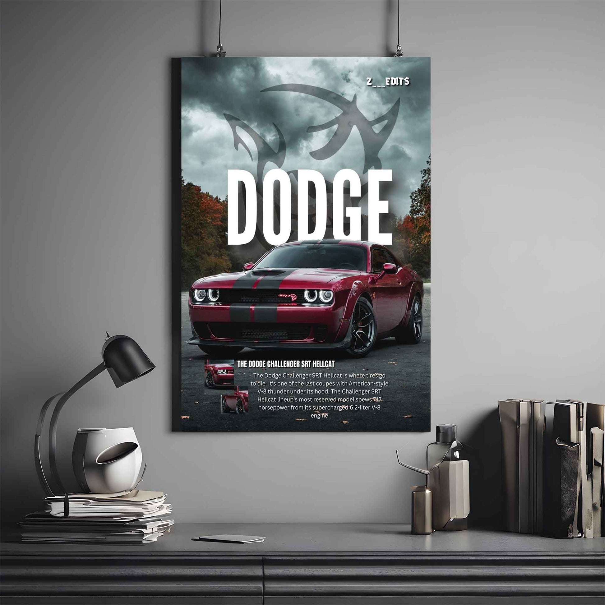 Dodge Challenger Hellcat Poster