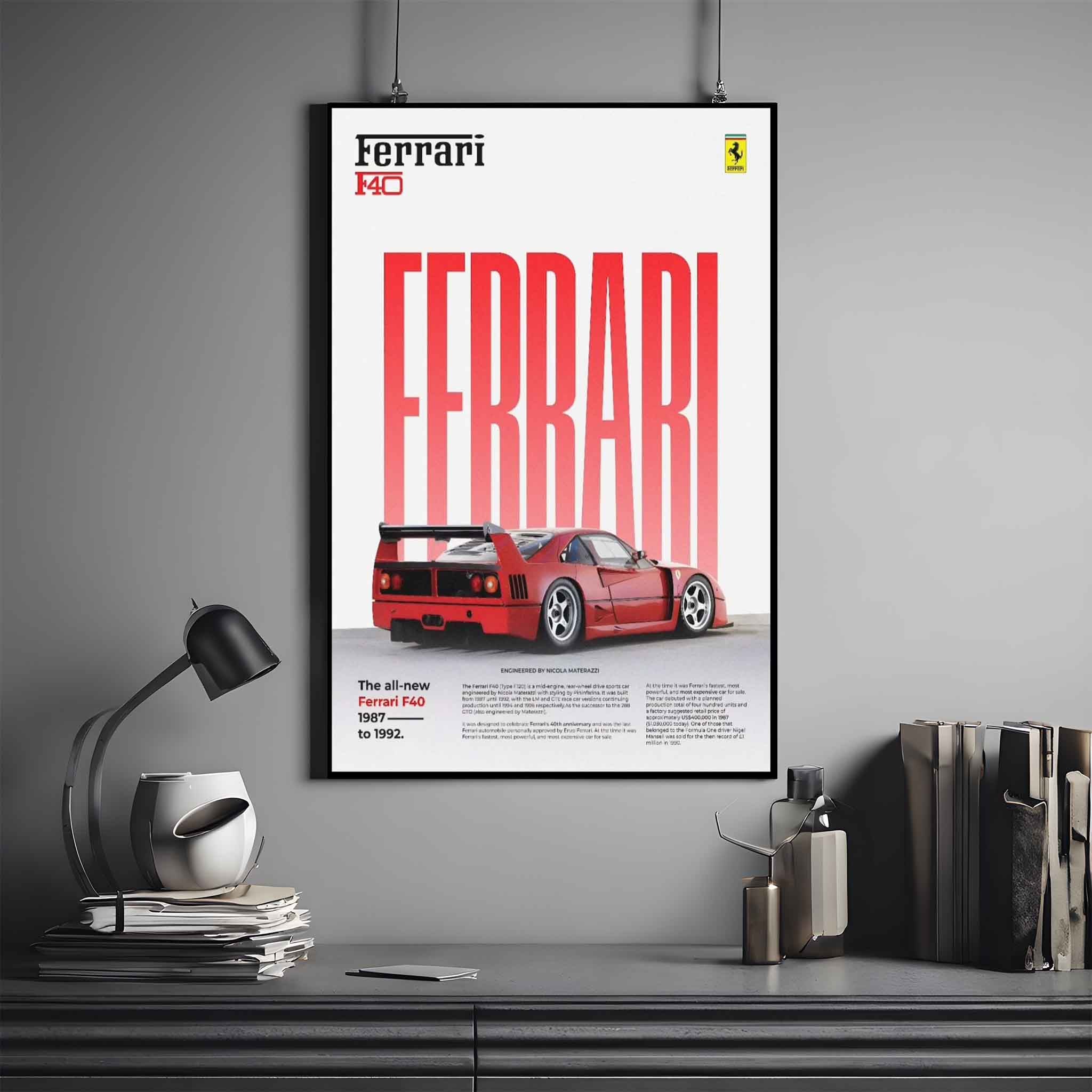 Ferrari F40 Poster