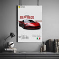 Ferrari SF90 Poster | Ferrari Poster | Supercar Poster 