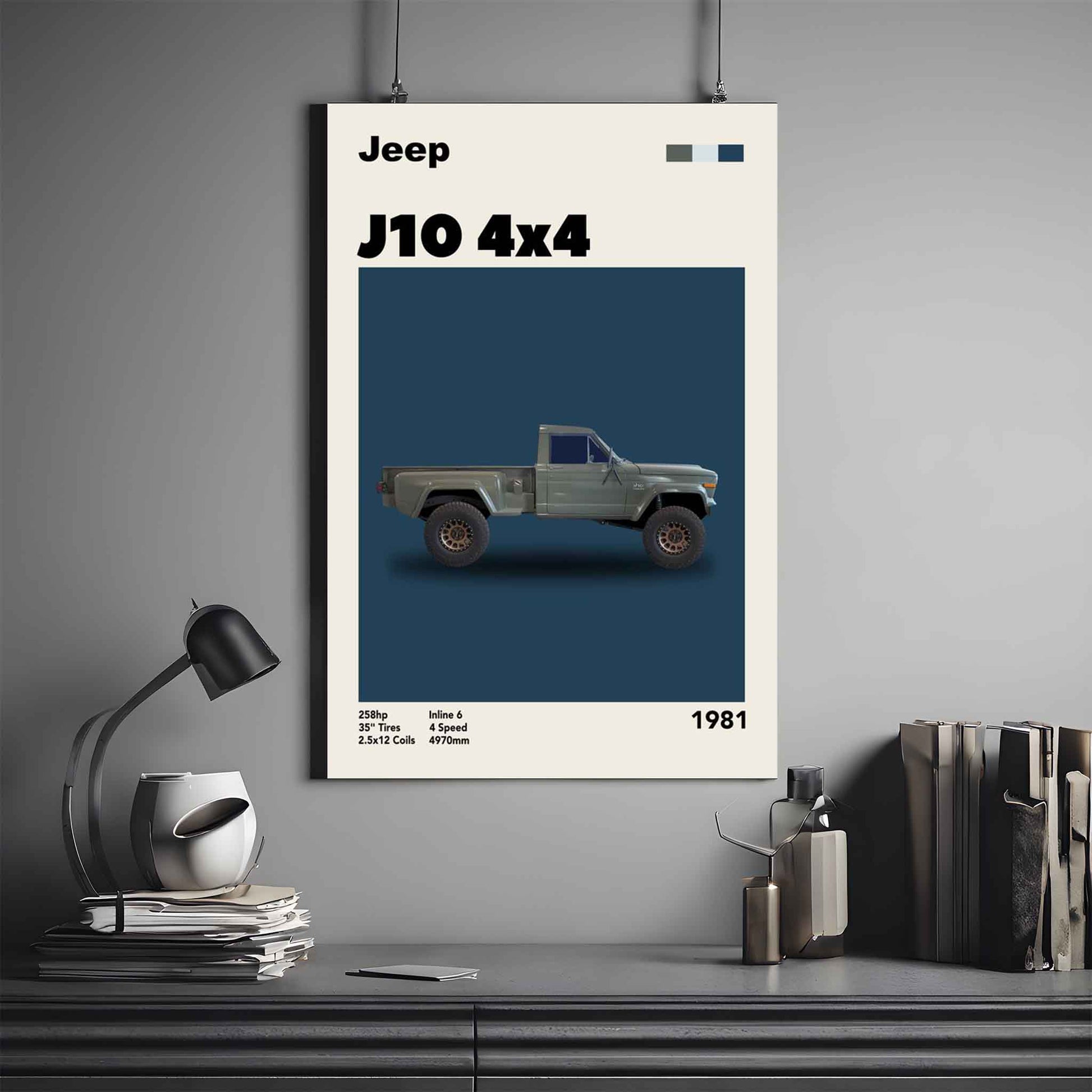 Jeep J10 Poster | Automotive Poster | Car Poster 