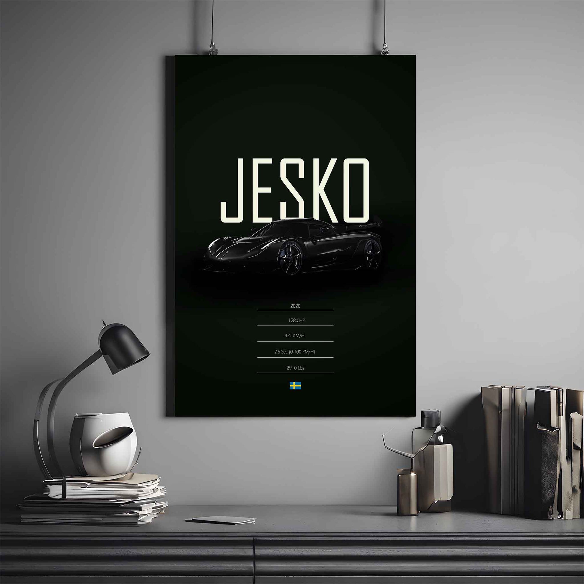 Koenigsegg Jesko Poster | Koenigsegg Poster | Automotive Poster 