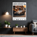 Elegant Mercedes CL500 Poster - Premium Wall Art with Free Shipping & Cash on Delivery | Classic Car Poster Collection