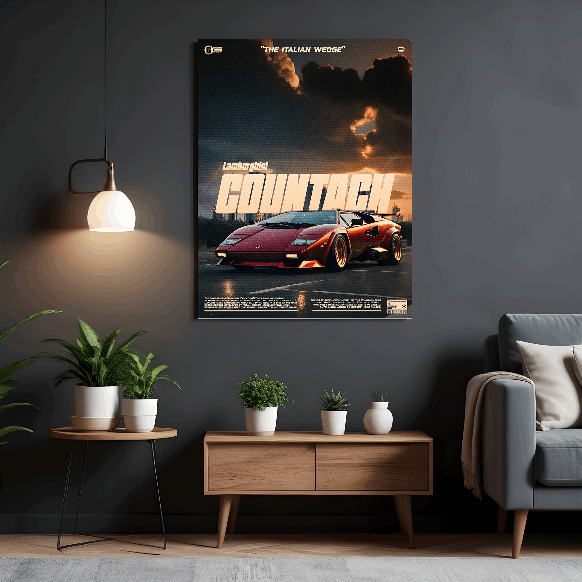 Exquisite Lamborghini Countach Poster - Premium Wall Art with Free Shipping & Cash on Delivery | Classic Car Poster Collection