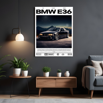 BMW E36 M3 Poster | Classic Car #08 | Car Poster