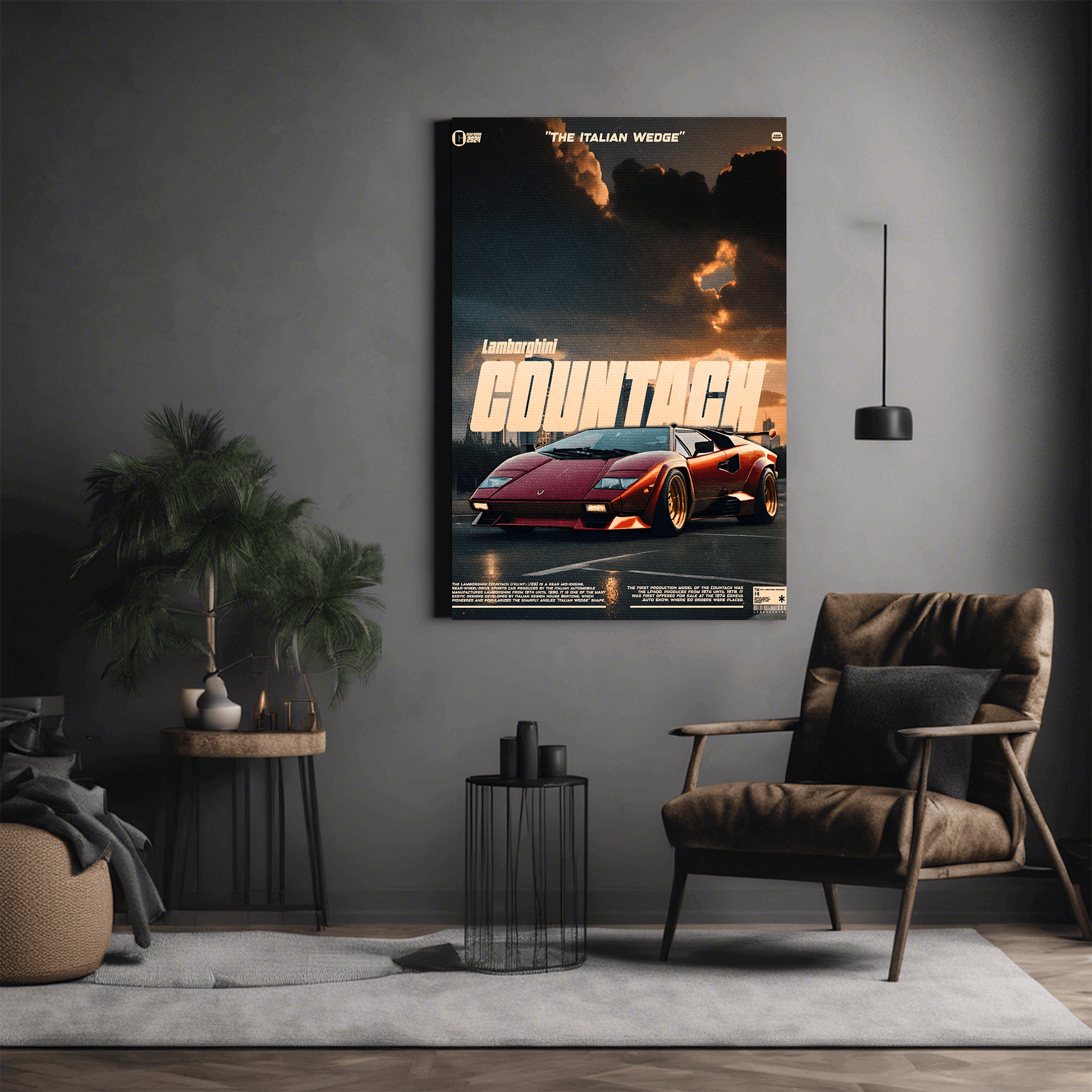 Exquisite Lamborghini Countach Poster - Premium Wall Art with Free Shipping & Cash on Delivery | Classic Car Poster Collection