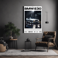 Classic BMW E30 M3 Poster - Premium Wall Art with Free Shipping & Cash on Delivery | Classic Car Poster Collection