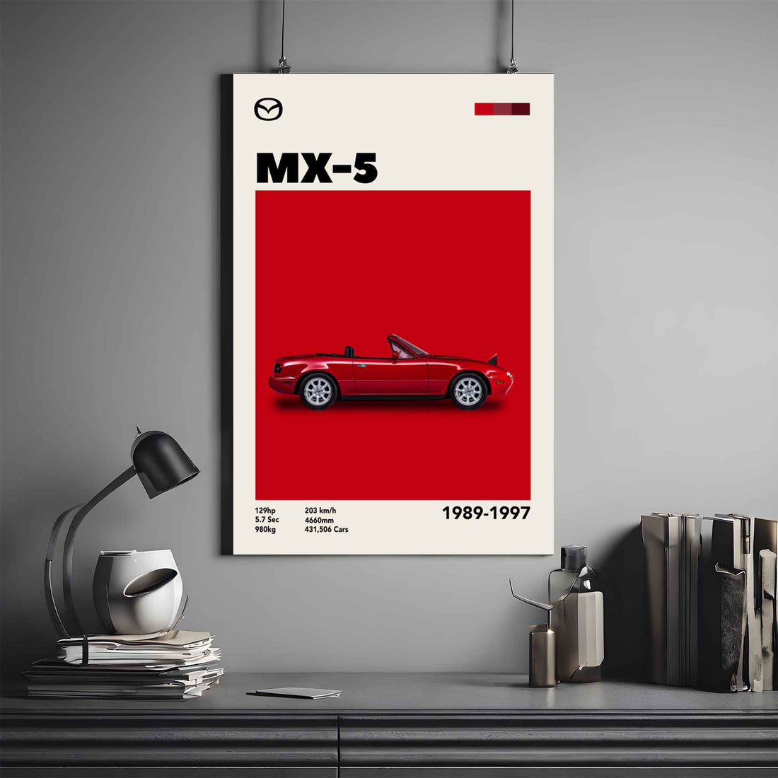 Mazda MX5 Poster | Automotive Poster | Car Poster 