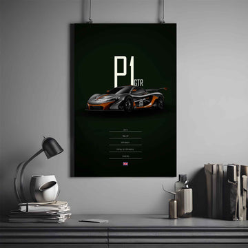 McLaren P1 Poster | McLaren Poster | Automotive Poster 