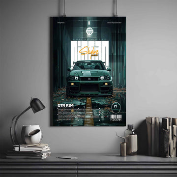 poster nissan gtr