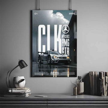 Mercedes Benz Poster | Mercedes CLK GTR Poster | Supercar Poster