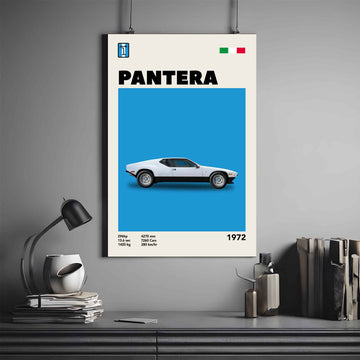 Pantera Poster | Automotive Poster | Car Poster 