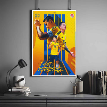 JAMES RODRÍGUEZ X COLOMBIA | RODRÍGUEZ POSTER #1 | FOOTBALL POSTER