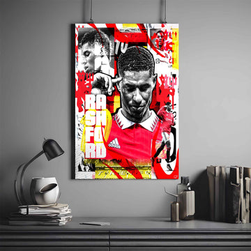 MARCUS RASHFORD X MAN U 10 | RASHFORD POSTER #2 | FOOTBALL POSTER