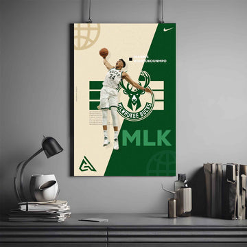 GIANNIS ANTETOKOUNMPO POSTER X MLK | NBA POSTER #23 | BASKETBALL POSTER