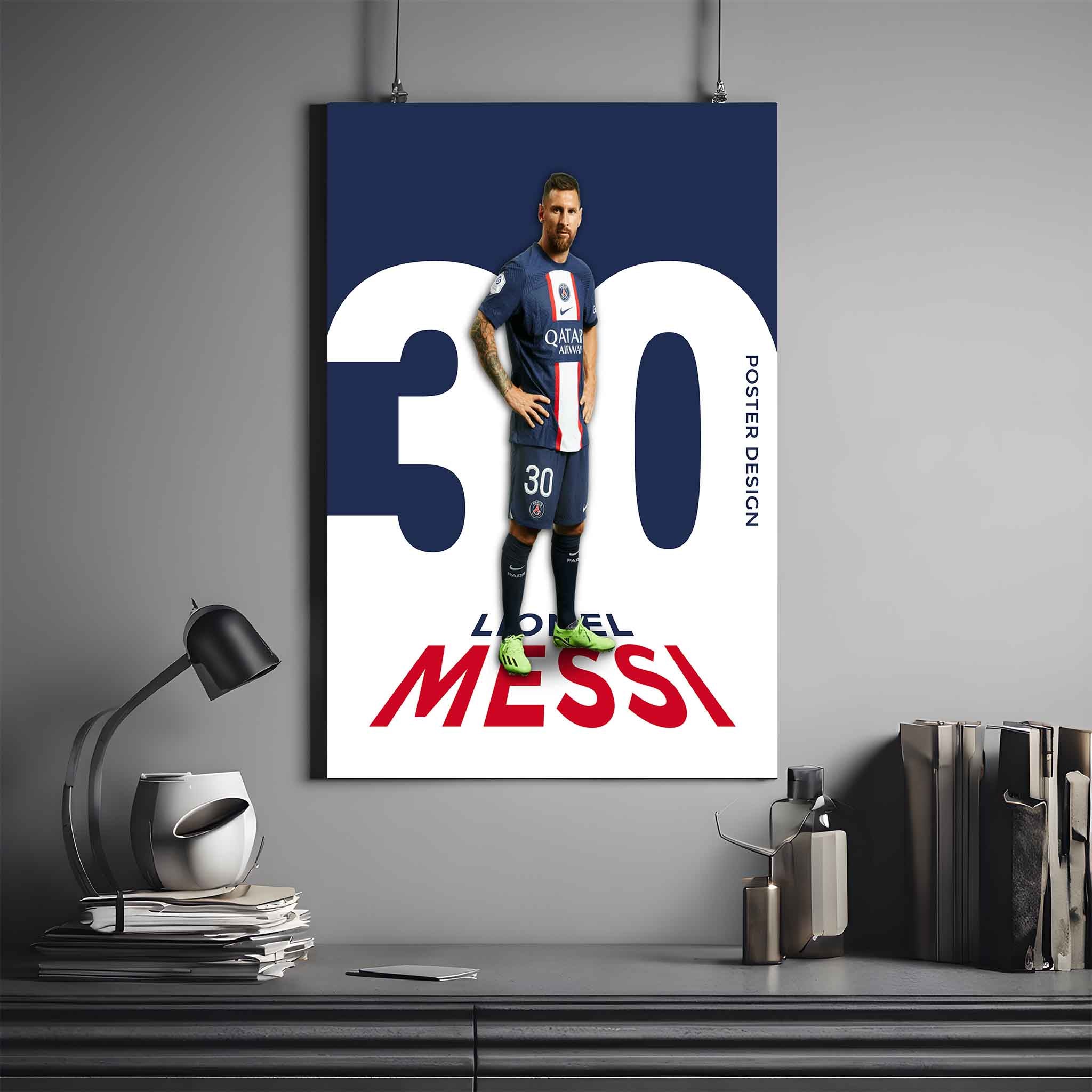 MESSI POSTER X PSG | LIONEL MESSI POSTER #06 | FOOTBALL POSTER