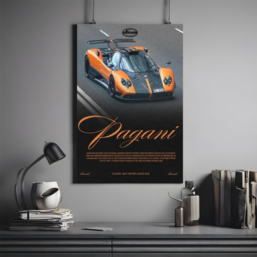 Pagani Zonda Poster | Hypercar #08 | Car Poster