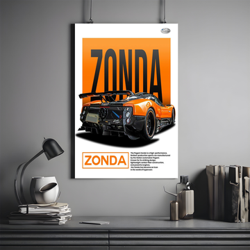 Pagani Zonda Poster | Hypercar #07 | Car Poster