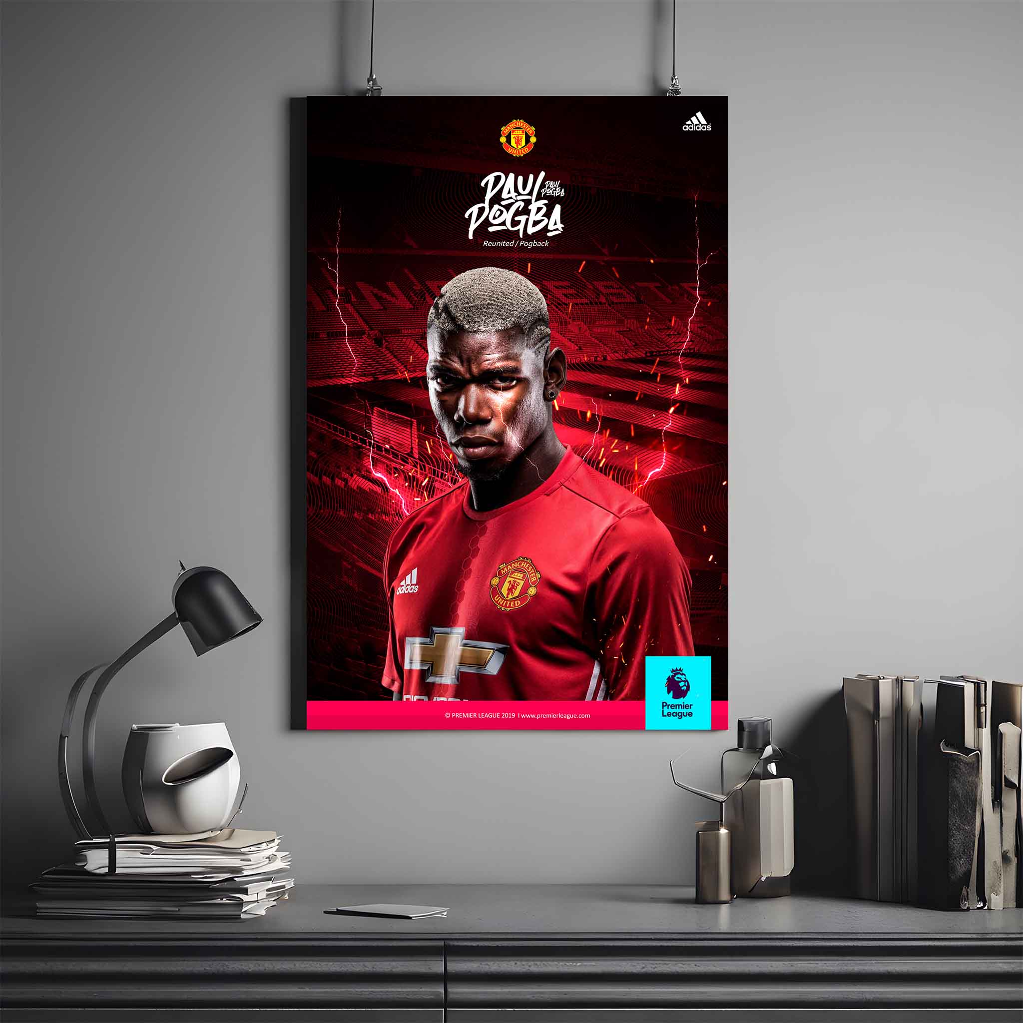 PAUL POGBA X RE UNITED | POGBA POSTER #5 | FOOTBALL POSTER