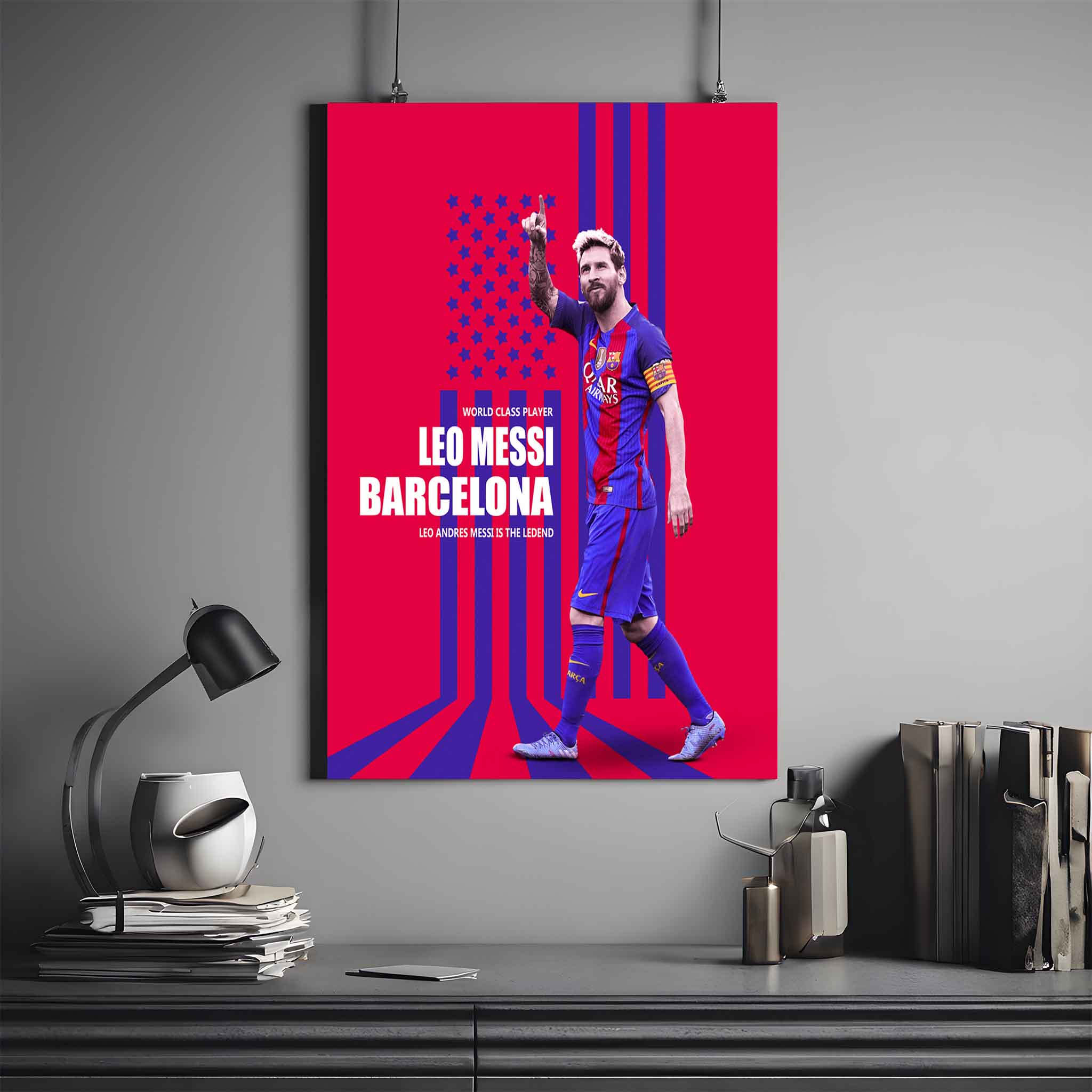 MESSI POSTER X BARCELONA | LIONEL MESSI POSTER #04 | FOOTBALL POSTER