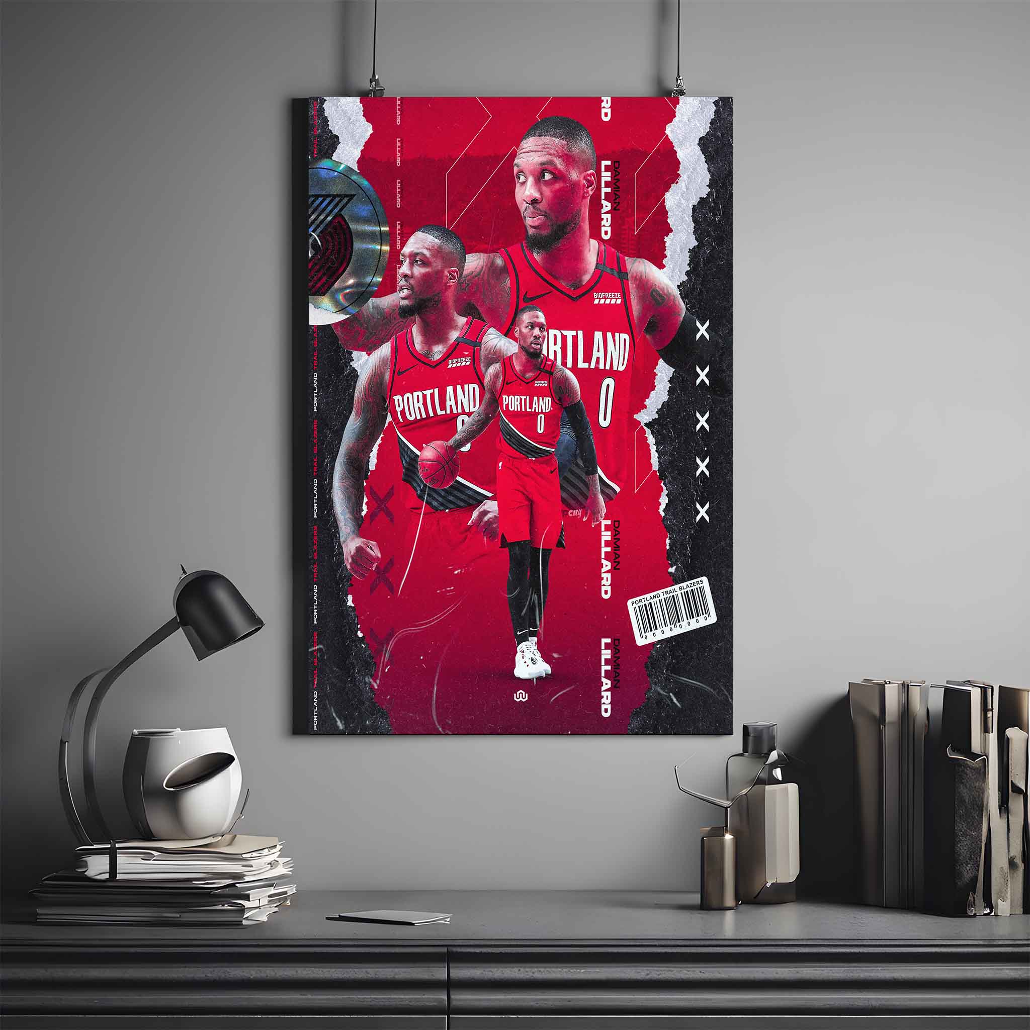 DAMIAN LILLARD POSTER X TRAIL BLAZERS | NBA POSTER #41 | BASKETBALL POSTER