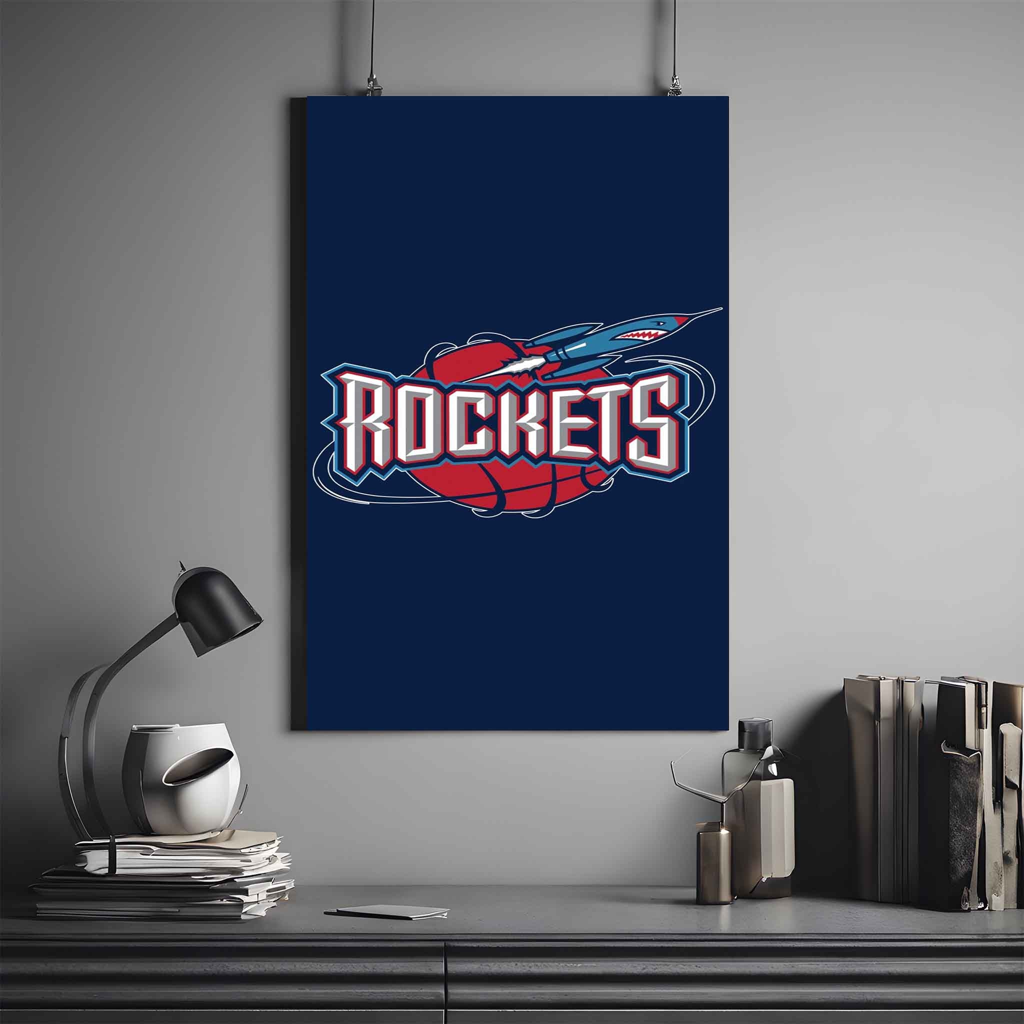 NBA X HOUSTON ROCKETS LOGO POSTER | NBA POSTER #77 | BASKETBALL POSTER