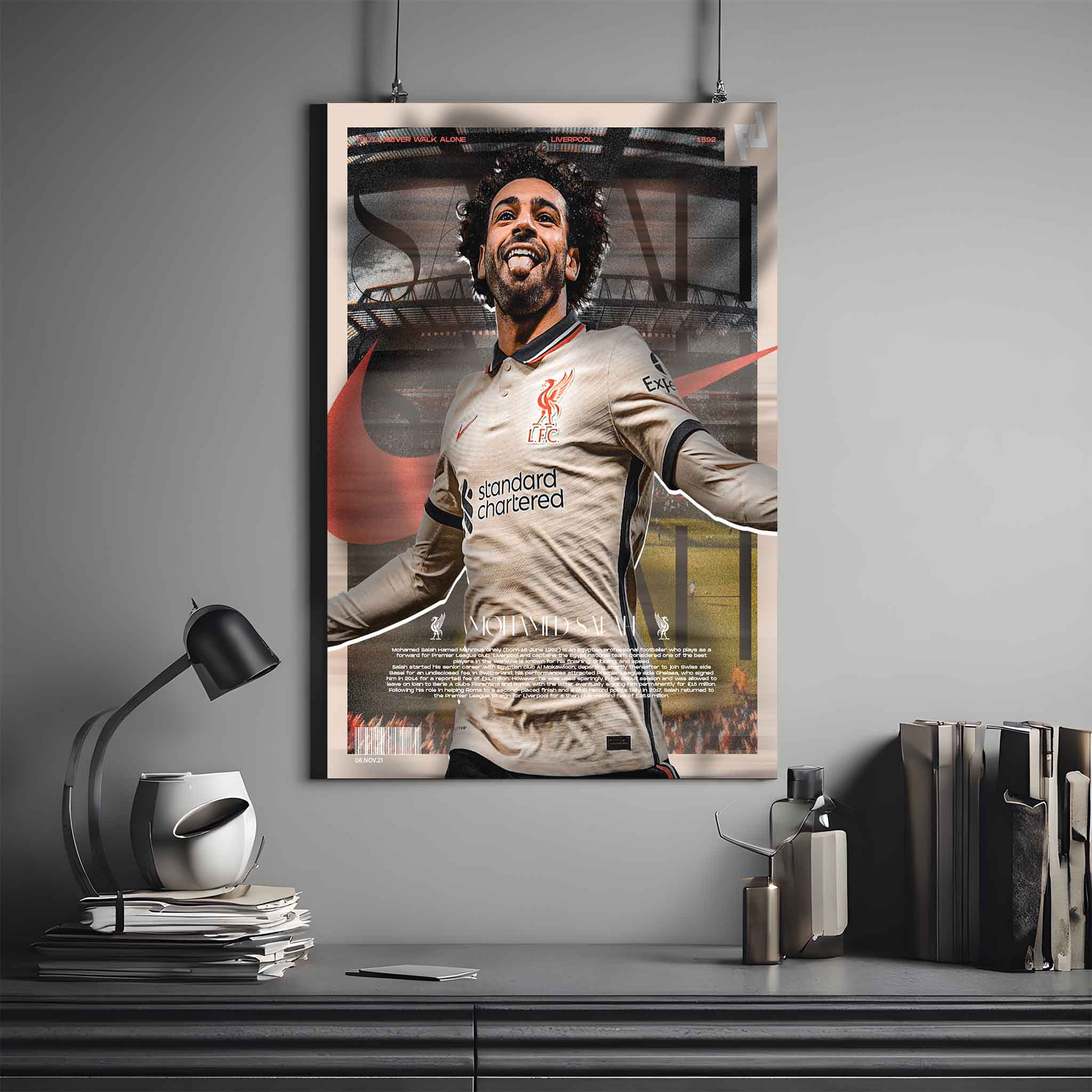 MOHAMED SALAH X NIKE | SALAH POSTER #5 | FOOTBALL POSTER