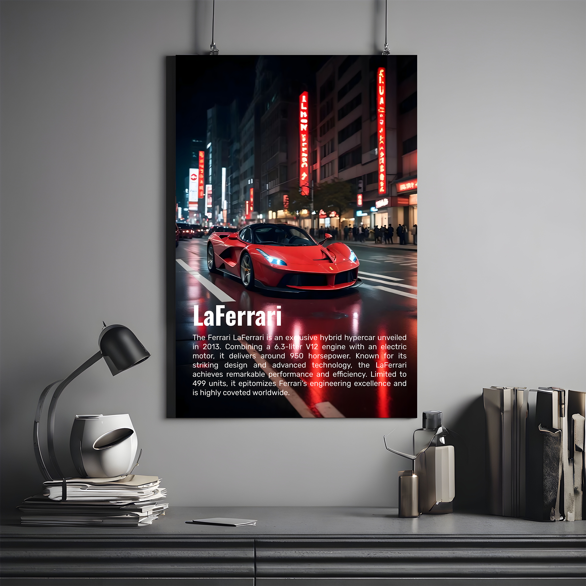 Ferrari LaFerrari Poster | Hypercar #04 | Car Poster