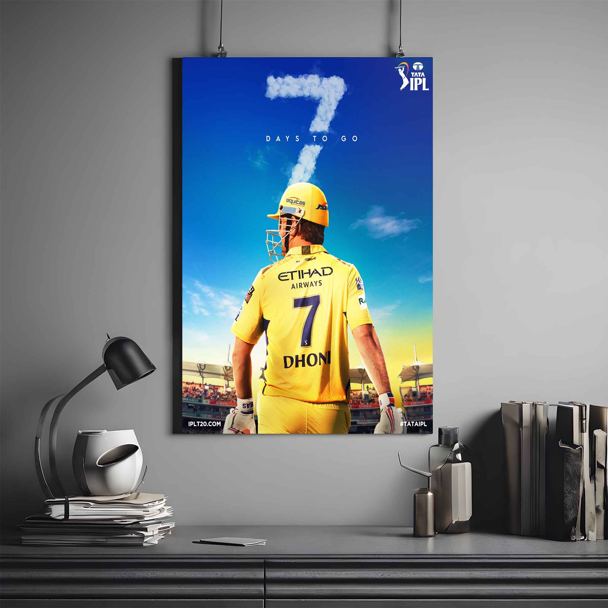 DHONI X CRICKET POSTER | MS DHONI POSTER #7 | CRICKET POSTER