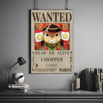 One Piece Wanted Poster - Tony Tony Chopper | One Piece #08 | Anime Poster