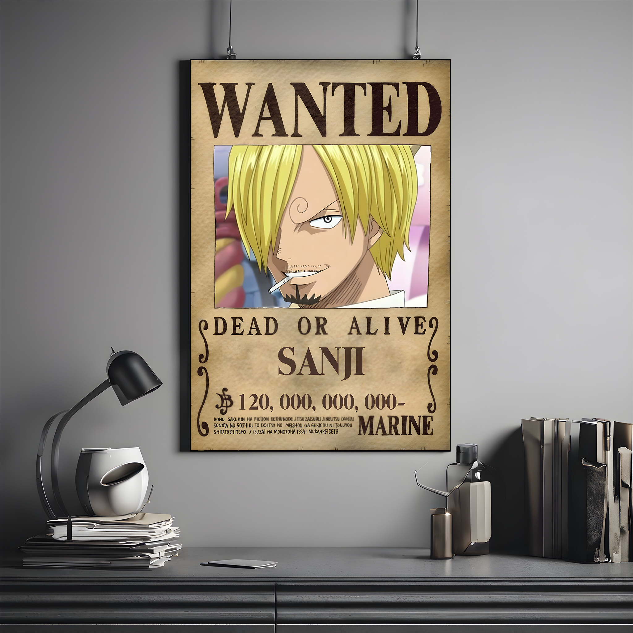 One Piece Wanted Poster - Sanji  | One Piece #06 | Anime Poster