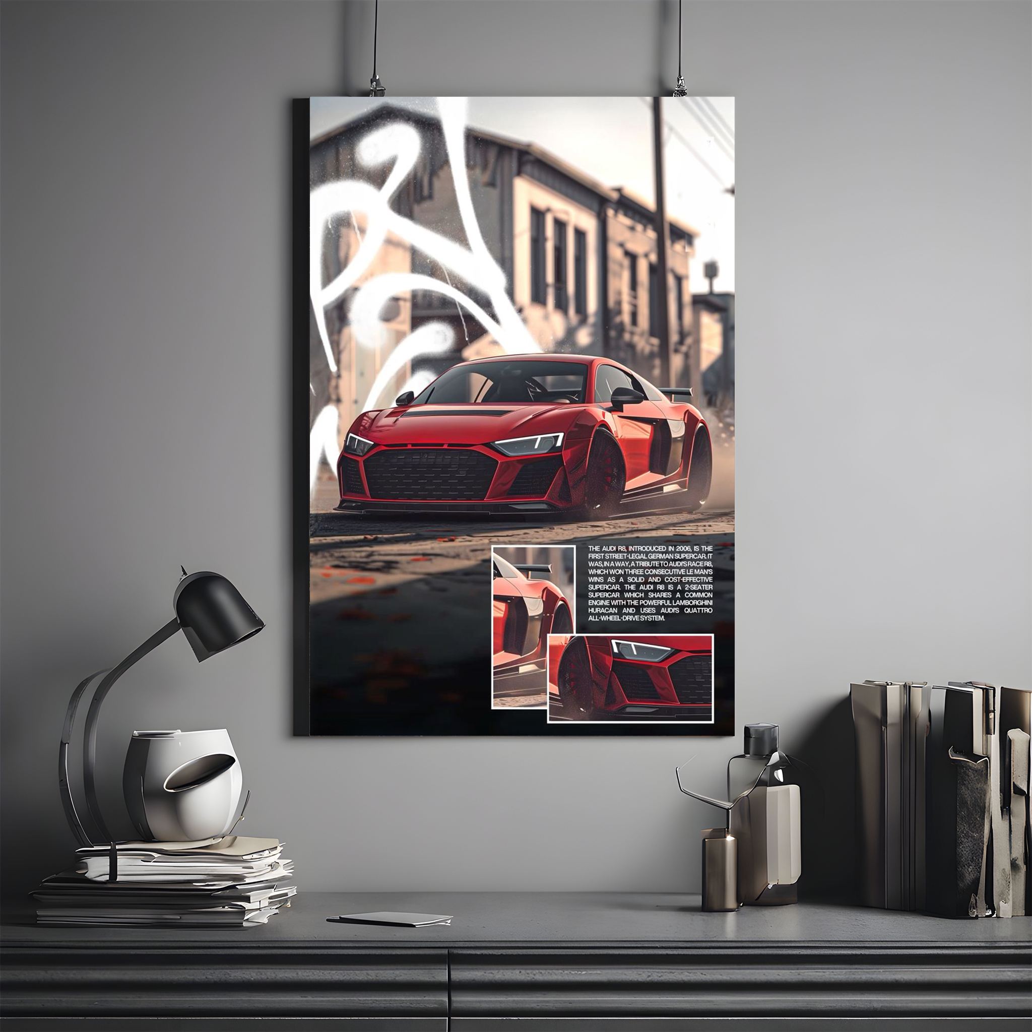 Audi R8 Poster | Supercar #11 | Car Poster