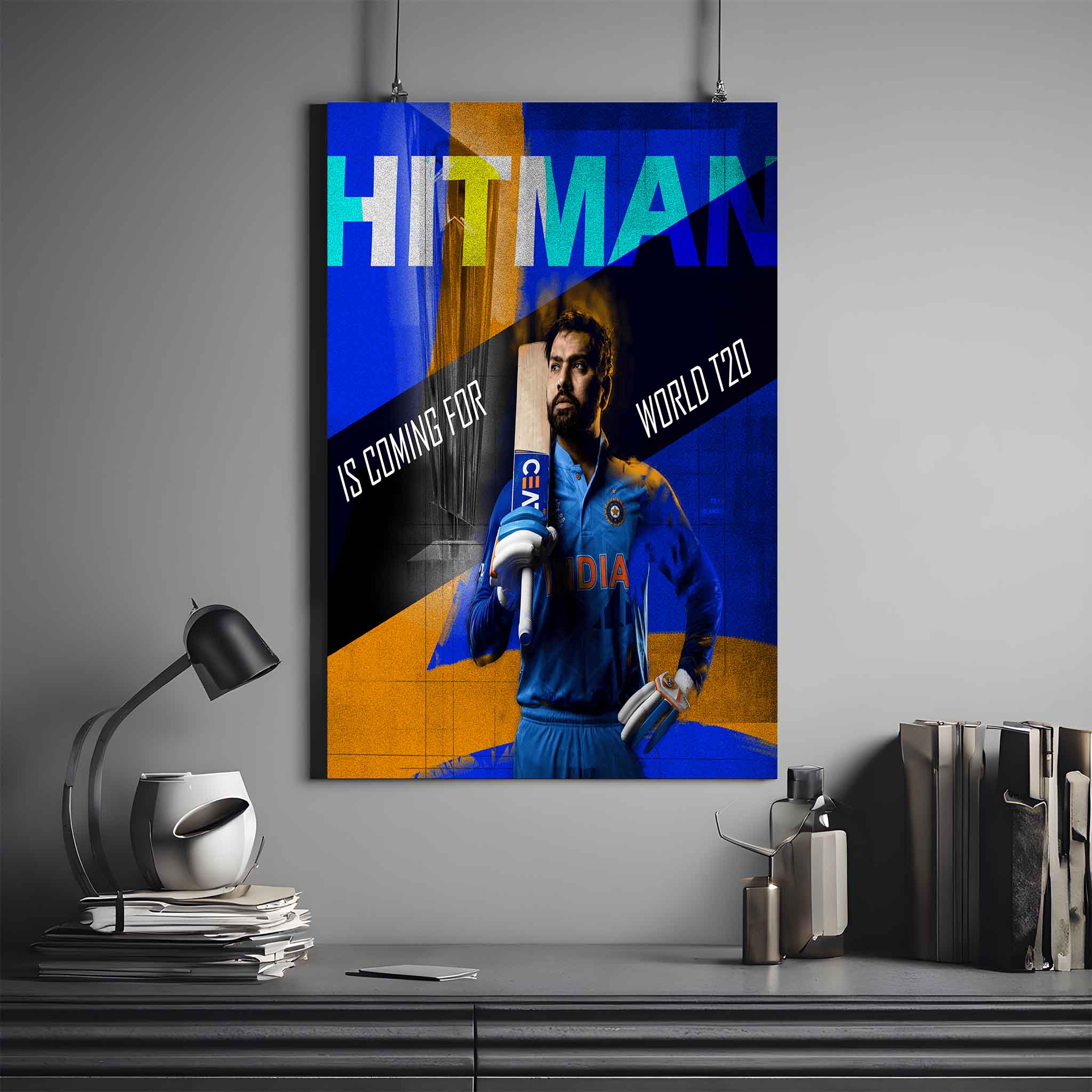 ROHIT SHARMA X HITMAN POSTER | ROHIT SHARMA POSTER #4 | CRICKET POSTER