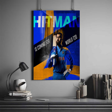 ROHIT SHARMA X HITMAN POSTER | ROHIT SHARMA POSTER #4 | CRICKET POSTER