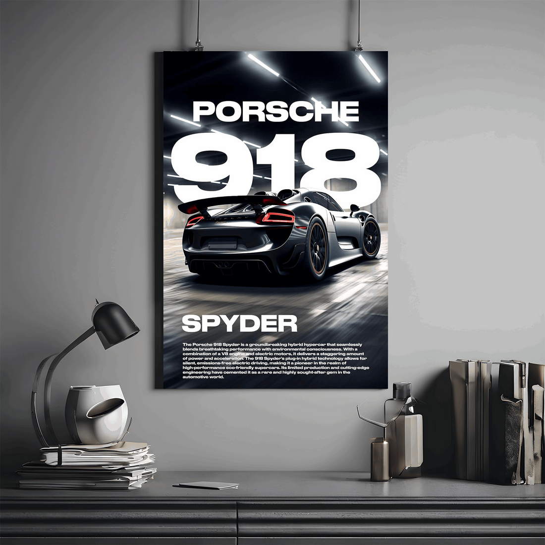 Agile Porsche 918 Poster - Premium Wall Art with Free Shipping & Cash on Delivery | Hypercar Poster Collection