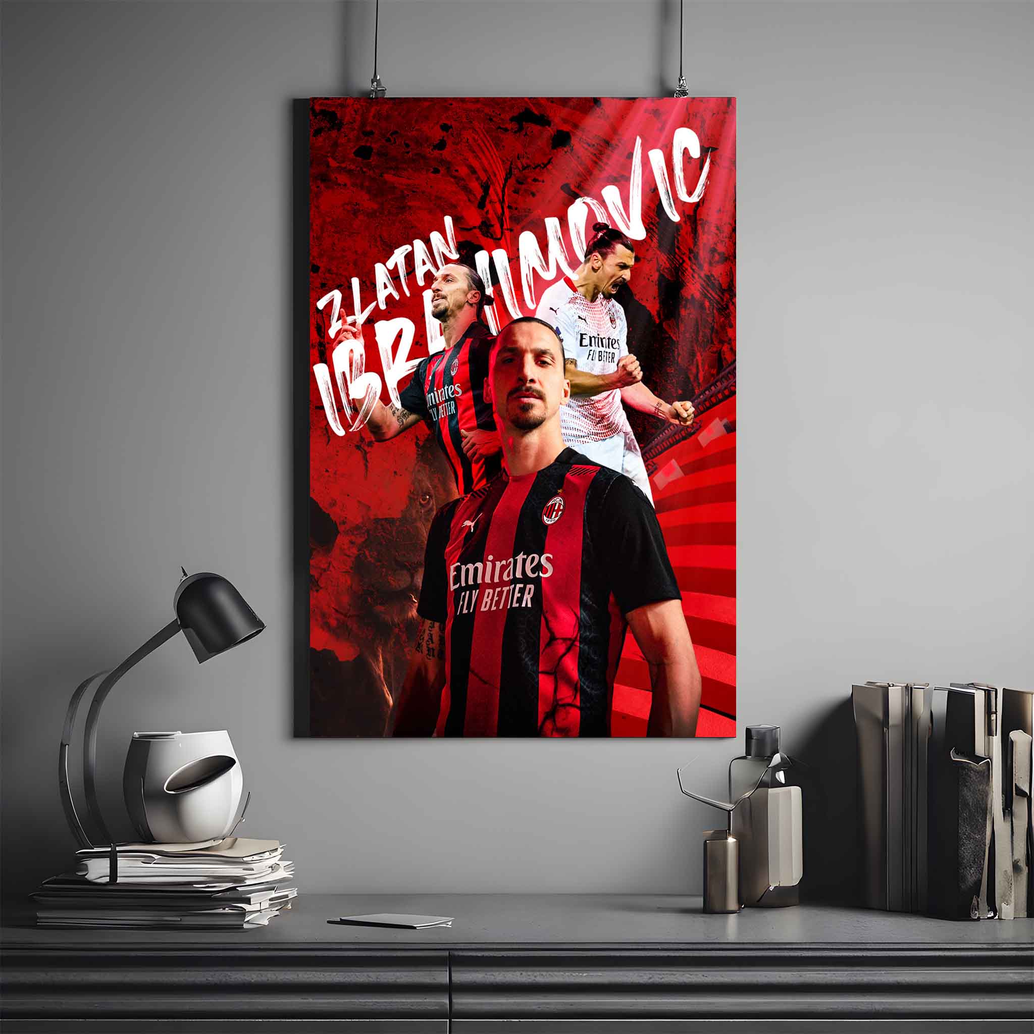 IBRAHIMOVIĆ X AC MILAN | IBRAHIMOVIĆ POSTER #4 | FOOTBALL POSTER