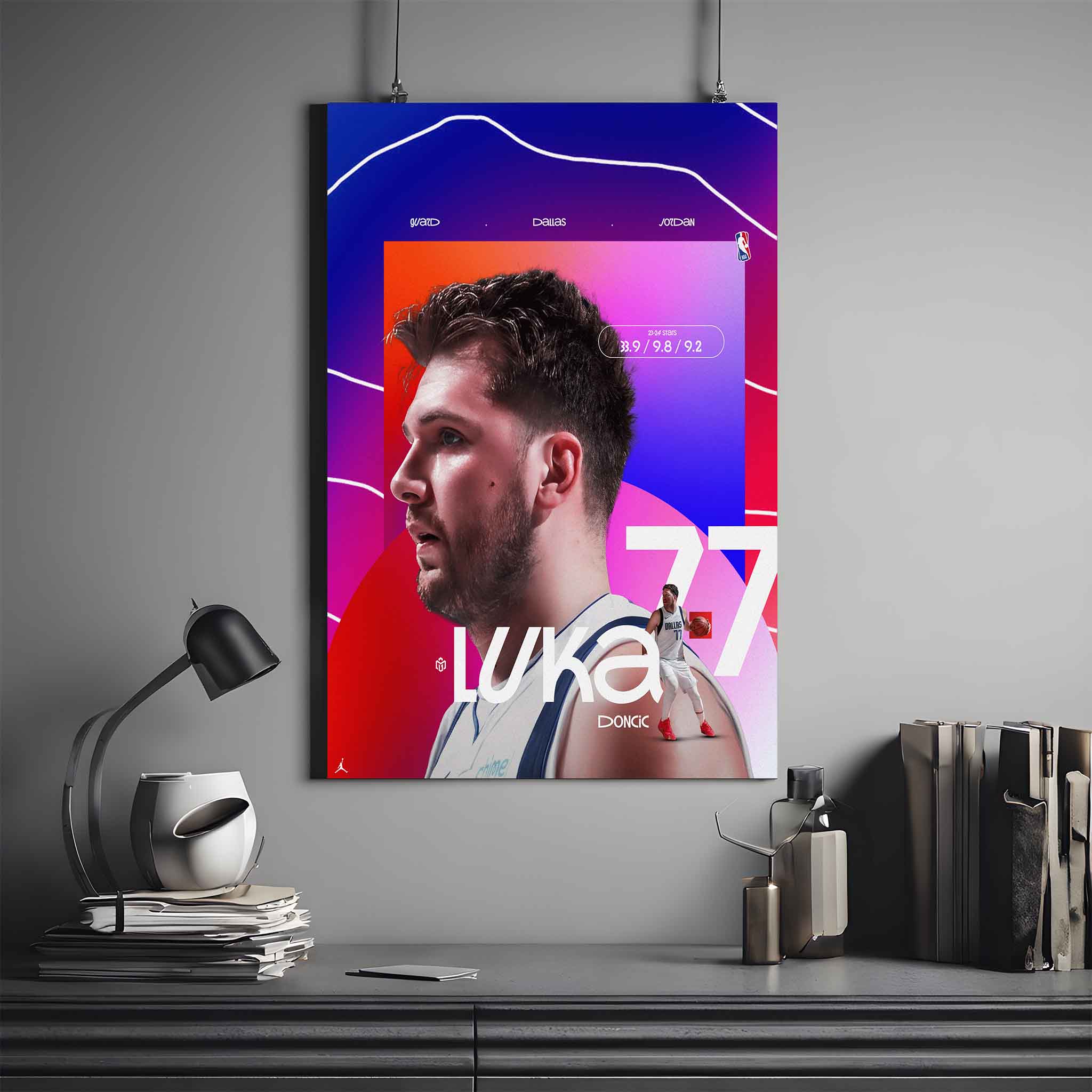 LUKA DONČIĆ POSTER X LUKA 77 | NBA POSTER #46 | BASKETBALL POSTER