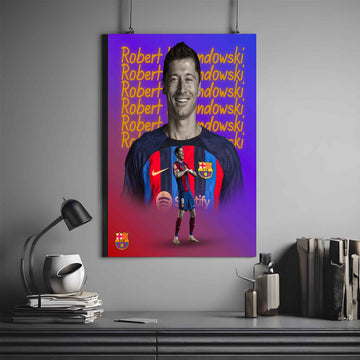 LEWANDOWSKI X BARCELONA | LEWANDOWSKI POSTER #1 | FOOTBALL POSTER