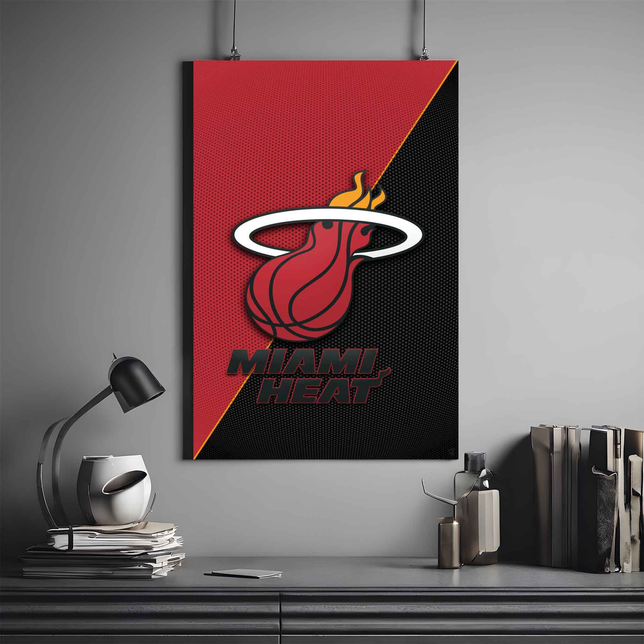 NBA X MIAMI HEAT LOGO POSTER | NBA POSTER #72 | BASKETBALL POSTER