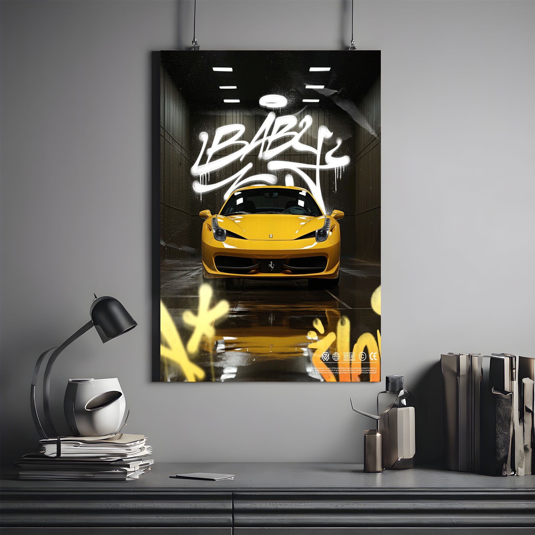 Ferrari 458 Poster | Supercar #07 | Car Poster